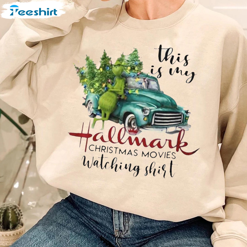 Christmas Movie Watching Sweatshirt – Hallmark Christmas Short Sleeve Sweater