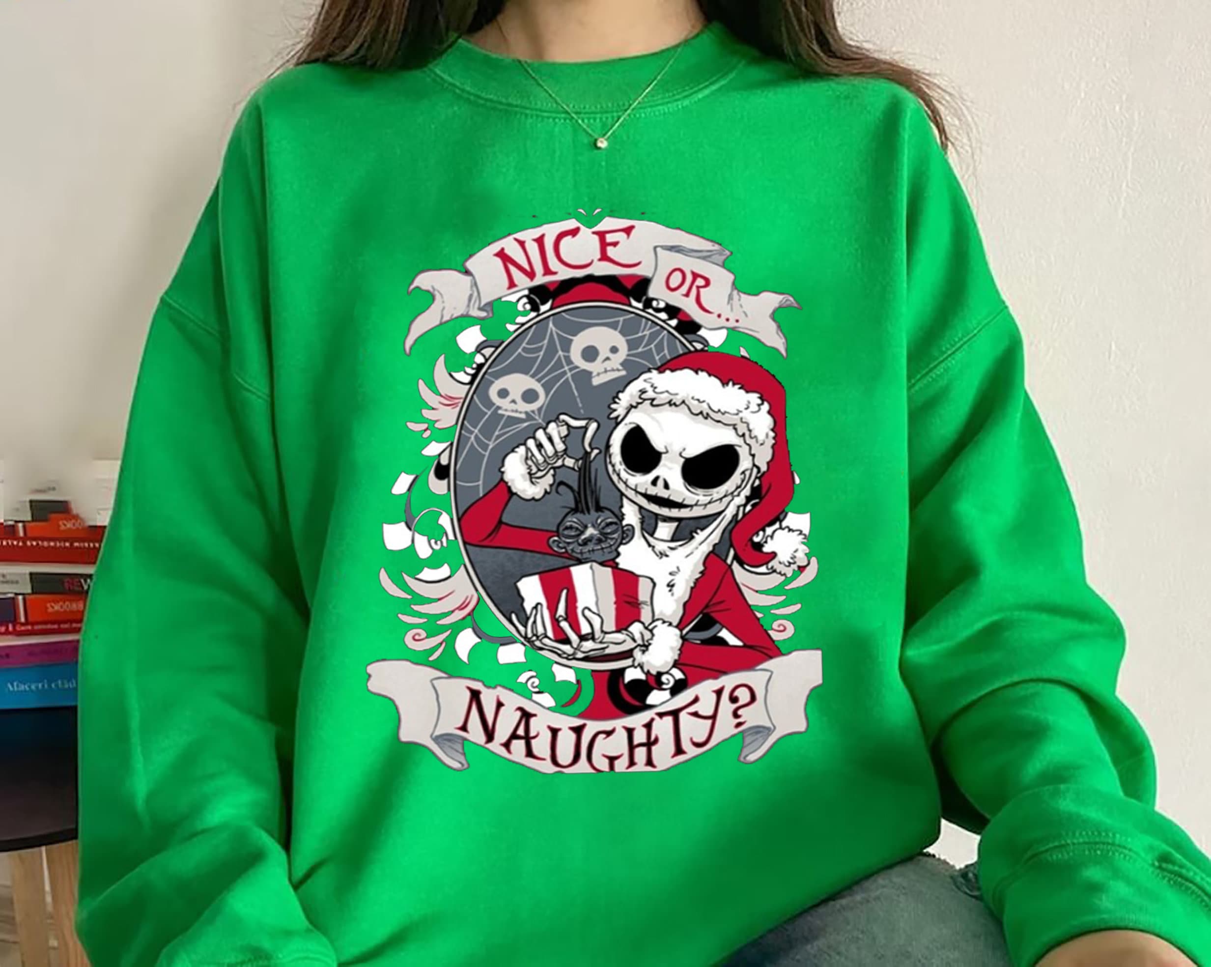 Christmas Nice or Naughty Jack Skellington Sweatshirt