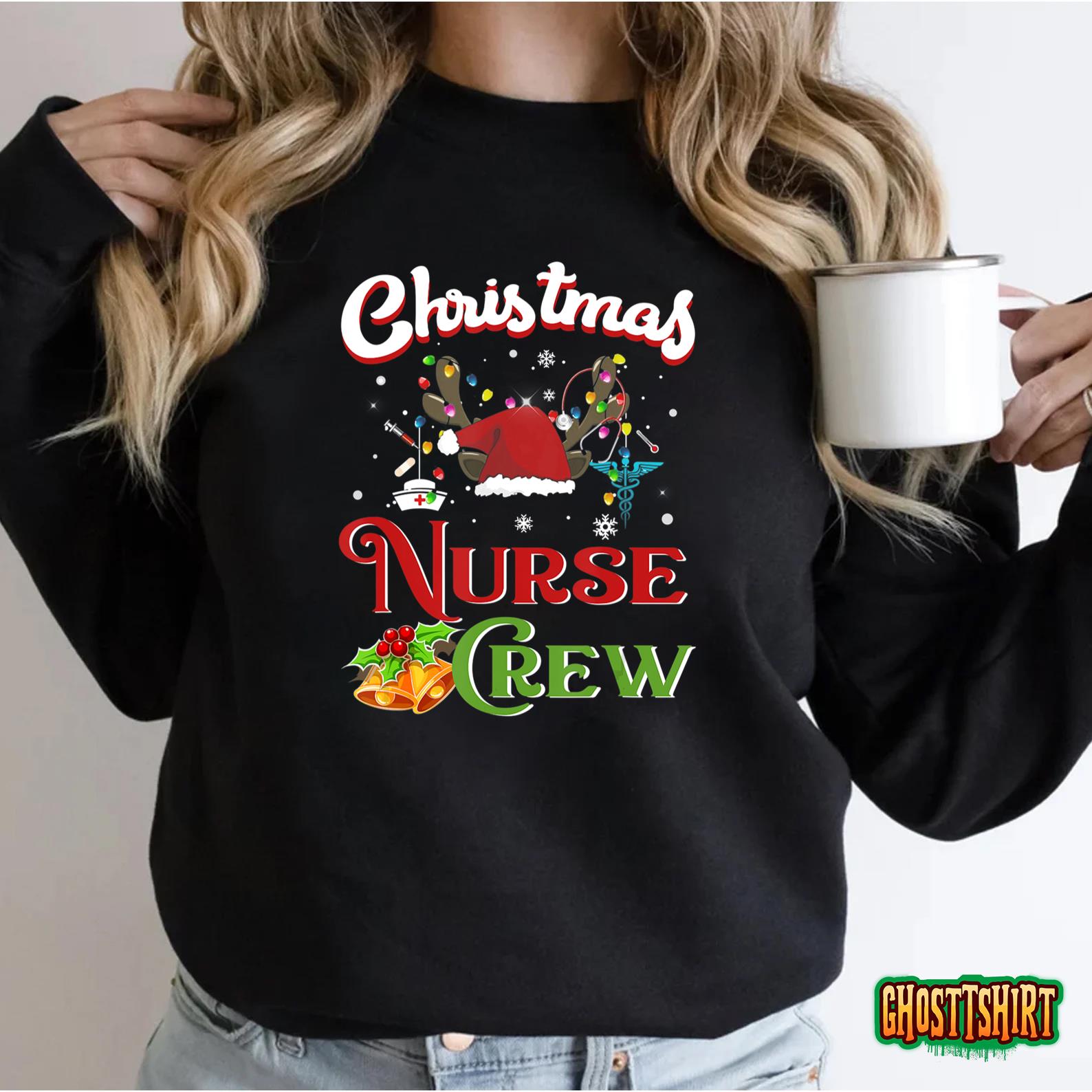 Christmas Nurse Crew Funny Reindeer Nursing Xmas Party Gifts Sweatshirt