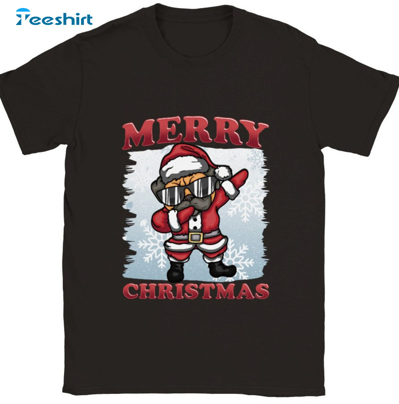 Christmas Pug Shirt – Dabbing Pug Dog Santa Unisex Hoodie Tee Tops