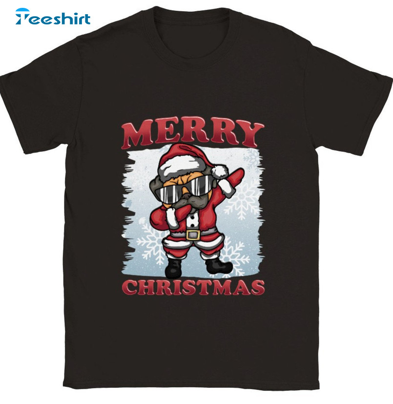 Christmas Pug Shirt – Dabbing Pug Dog Santa Unisex Hoodie Tee Tops