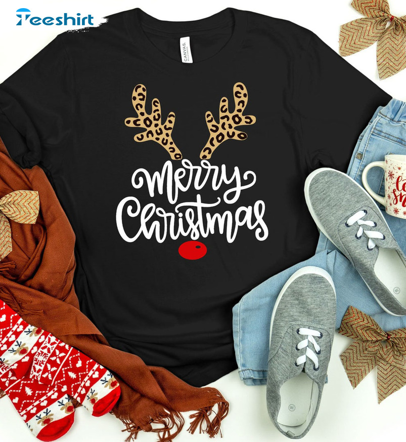 Christmas Reindeer Shirt – Merry Christmas Vintage Sweatshirt Tank Top