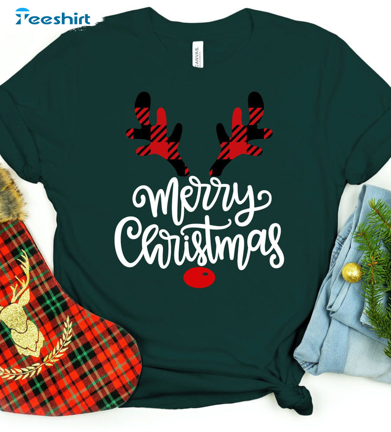 Christmas Reindeer Shirt – Merry Christmas Vintage Sweatshirt Tank Top