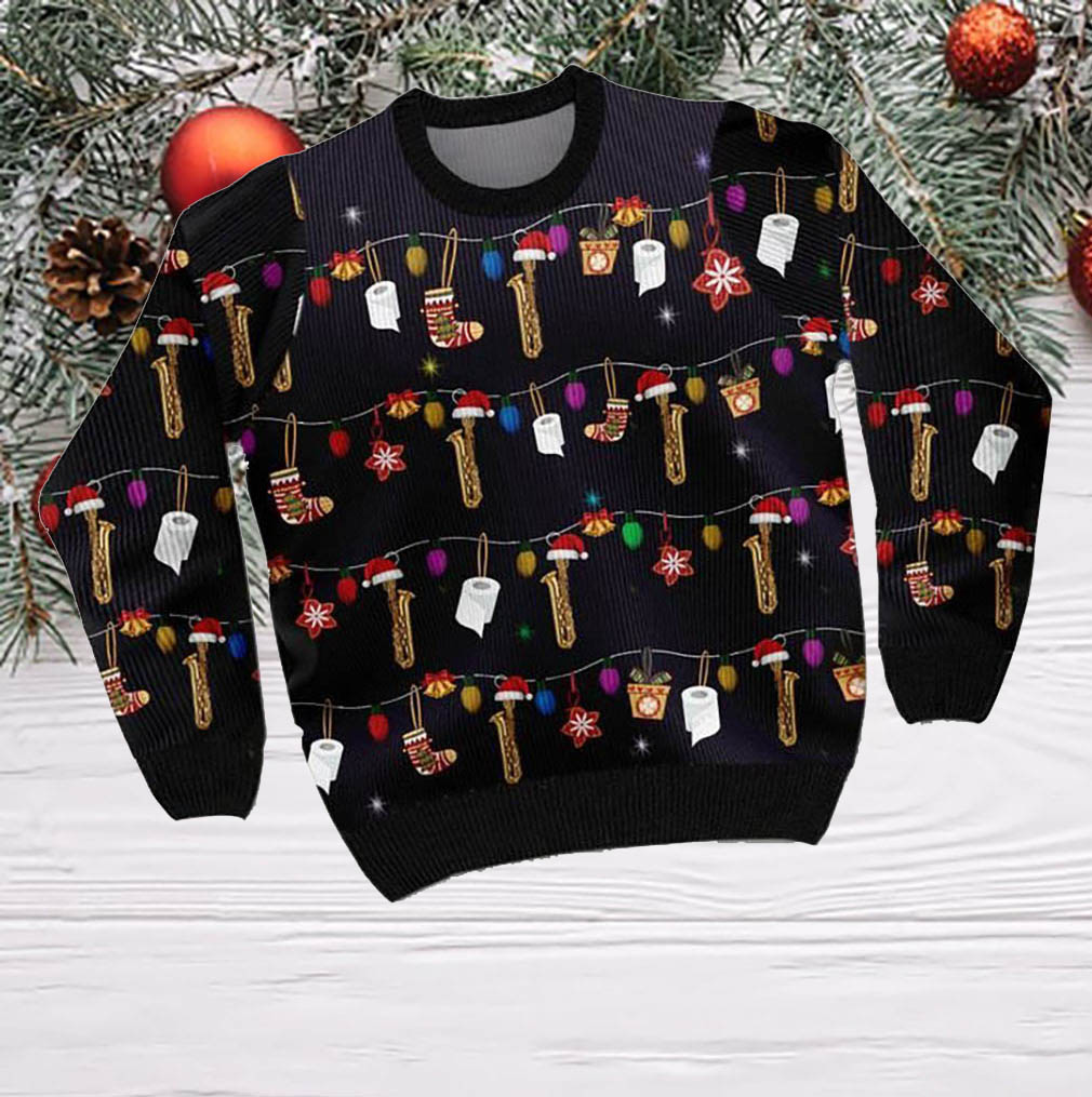 Christmas Saxophone Ugly Sweater For Saxophone Lovers On Christmas Days- Best Christmas Gifts 2023