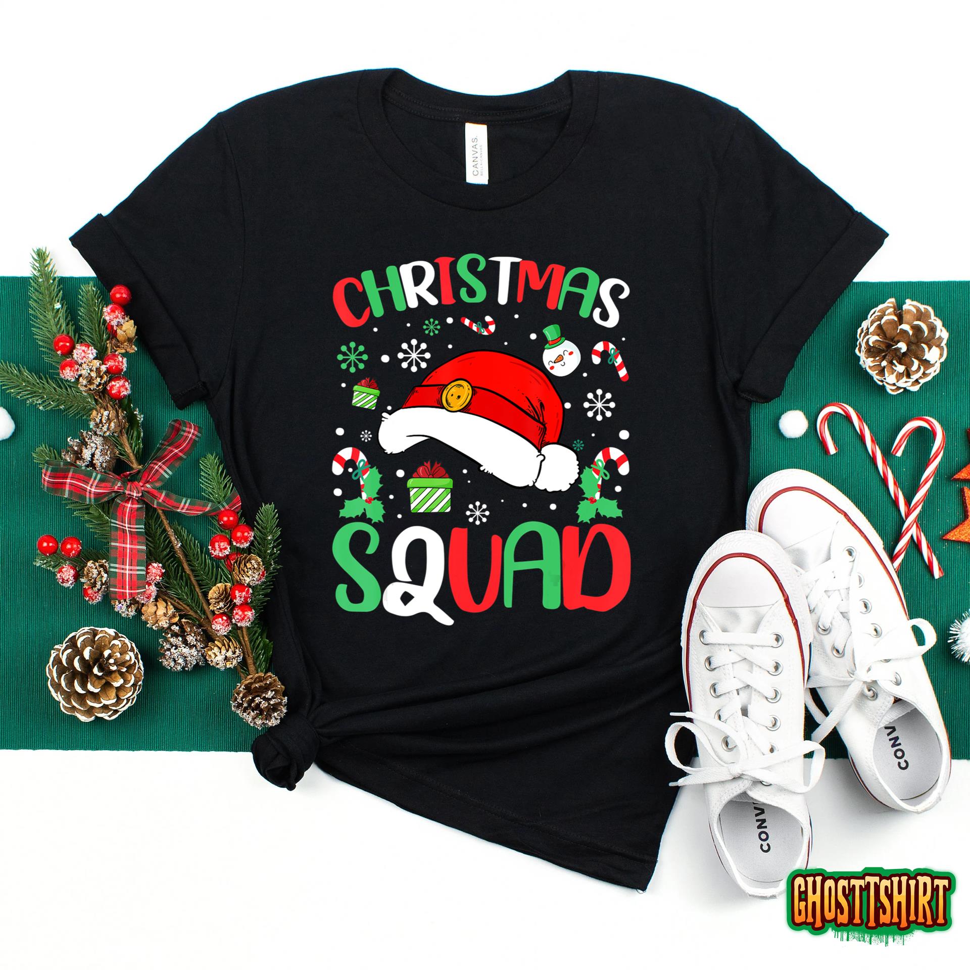 Christmas Squad Family Group Matching Christmas Pajama Party T-Shirt