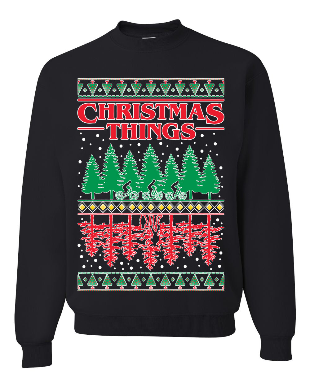 Christmas Things Parody Ugly Christmas Sweater Unisex Crewneck Graphic Sweatshirt- Best Christmas Gifts 2023