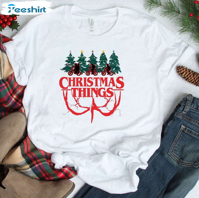 Christmas Things Sweatshirt, Eleven Shirt Tv Show Crewneck Long Sleeve