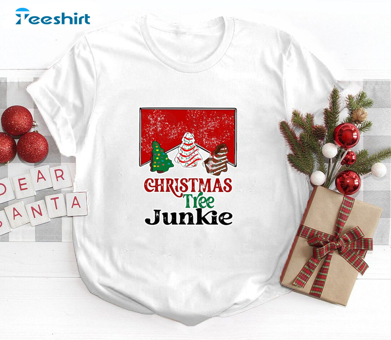 Christmas Tree Junkie Shirt – Tree Cakes Unisex Hoodie Short Sleeve