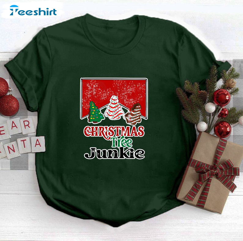 Christmas Tree Junkie Shirt – Tree Cakes Unisex Hoodie Short Sleeve