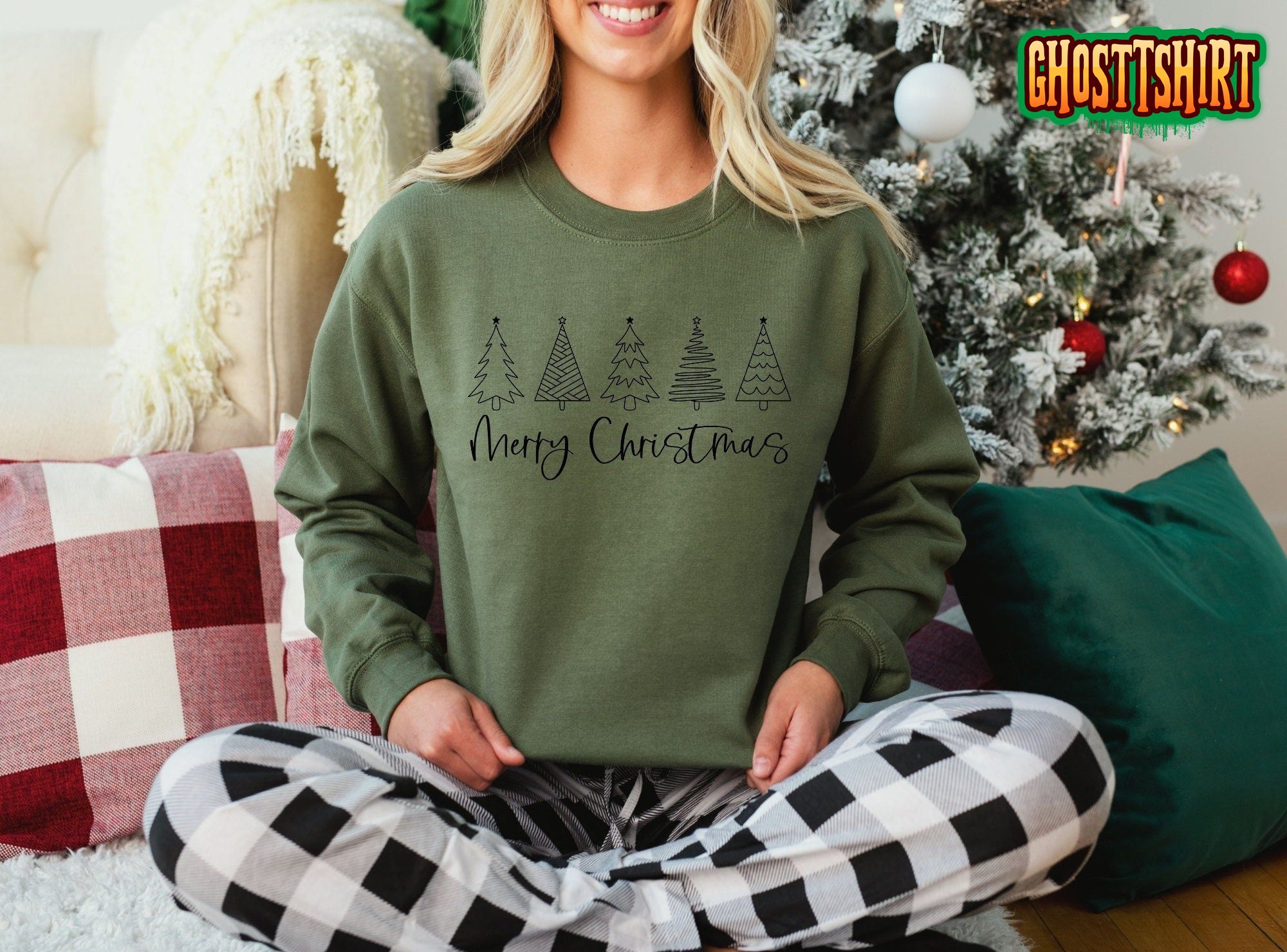 Christmas Tree Merry Xmas Sweatshirt