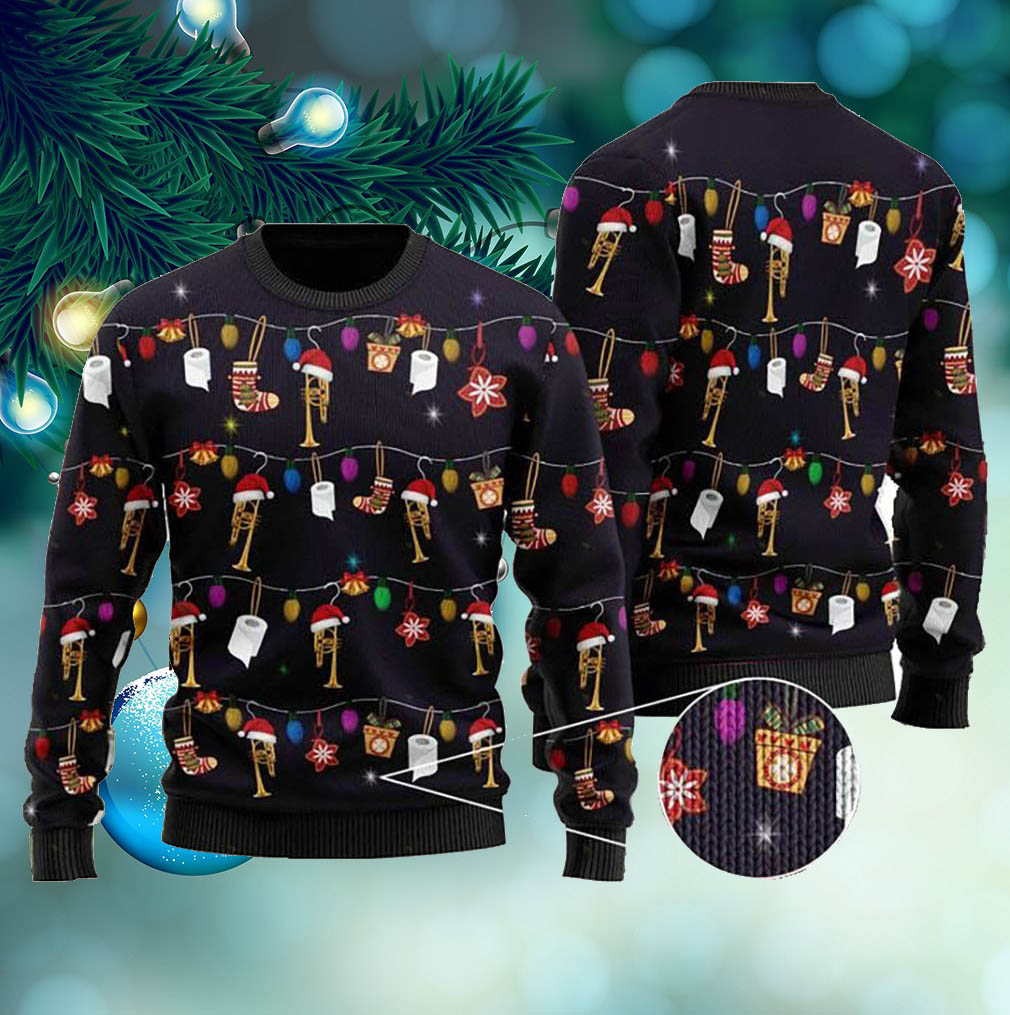 Christmas Trumpet Ugly Sweater For Trumpet Lovers On Christmas Days- Best Christmas Gifts 2023