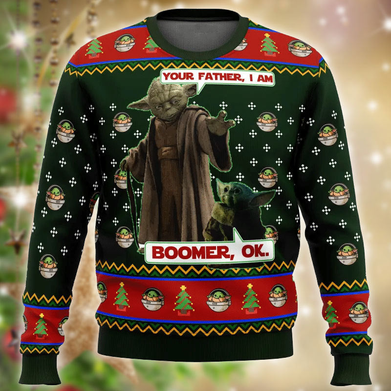 Christmas Yoda Boomer Ugly Sweater – Best Christmas Gifts 2023