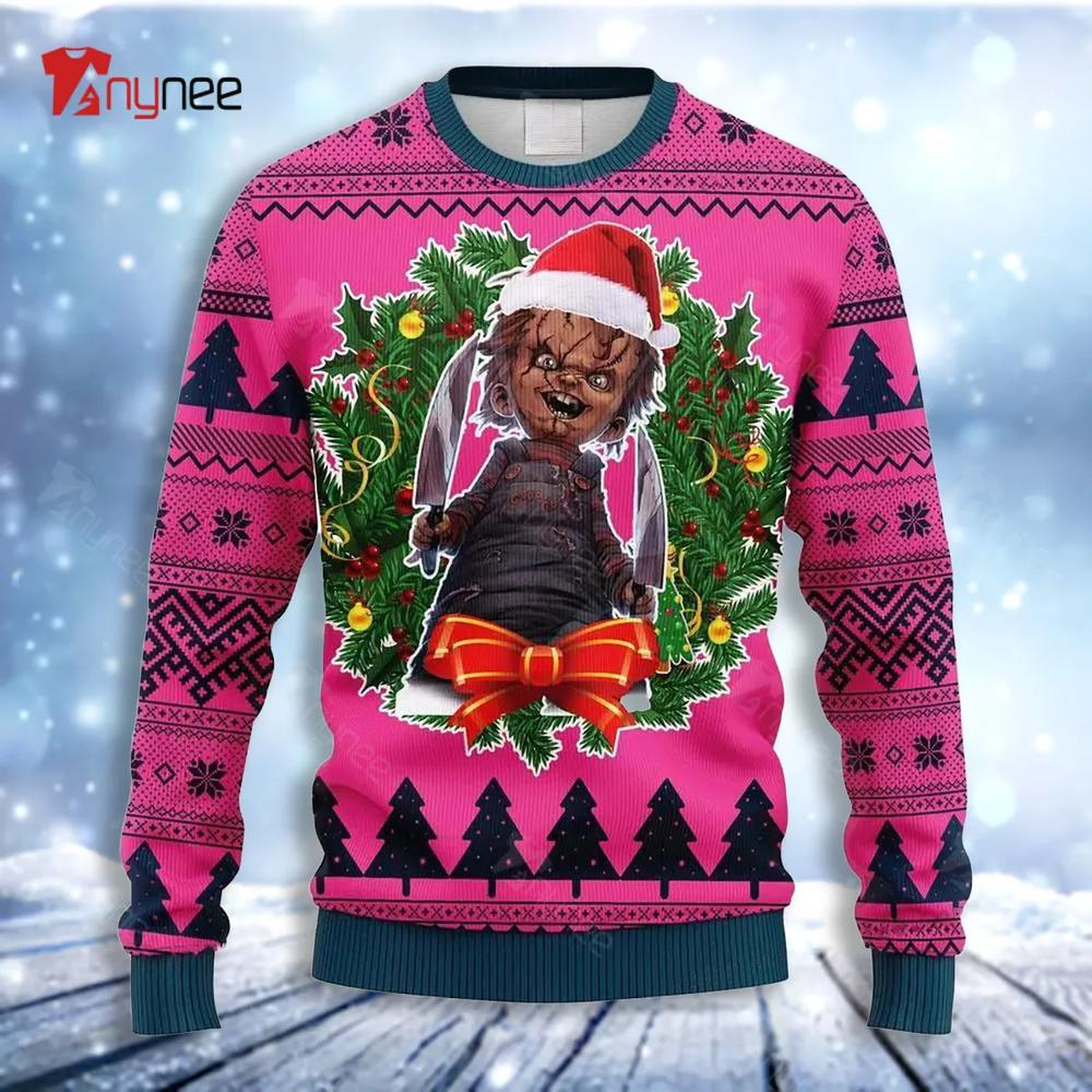 Chucky Doll Ugly Christmas Sweater- Best Christmas Gifts 2023