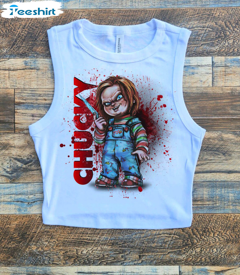 Chucky Horror Doll Shirt, Halloween Short Sleeve Long Sleeve