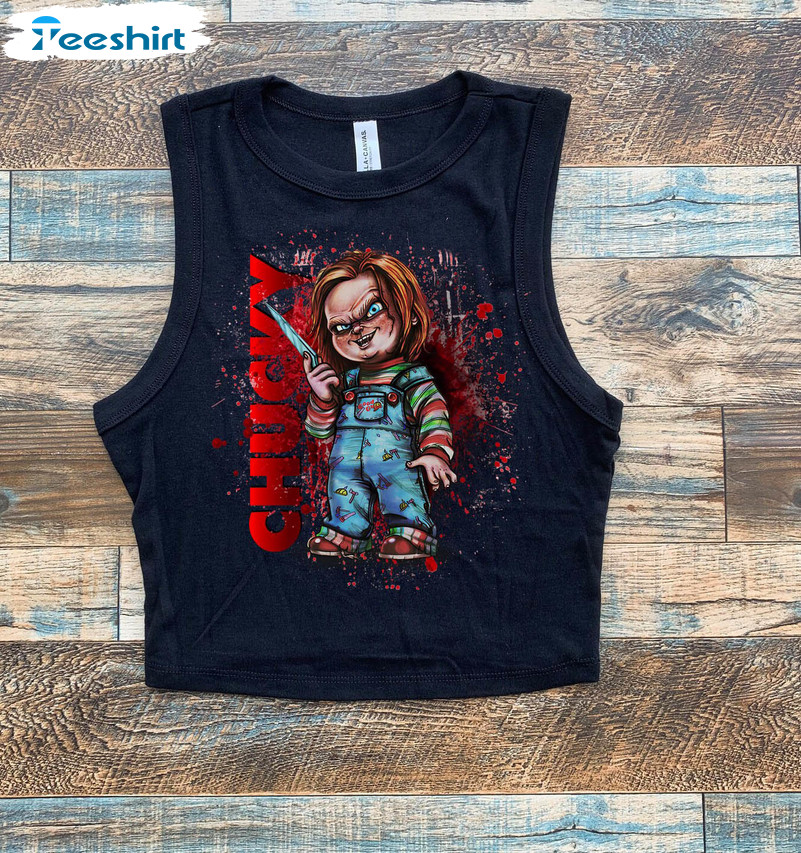 Chucky Horror Doll Shirt, Halloween Short Sleeve Long Sleeve