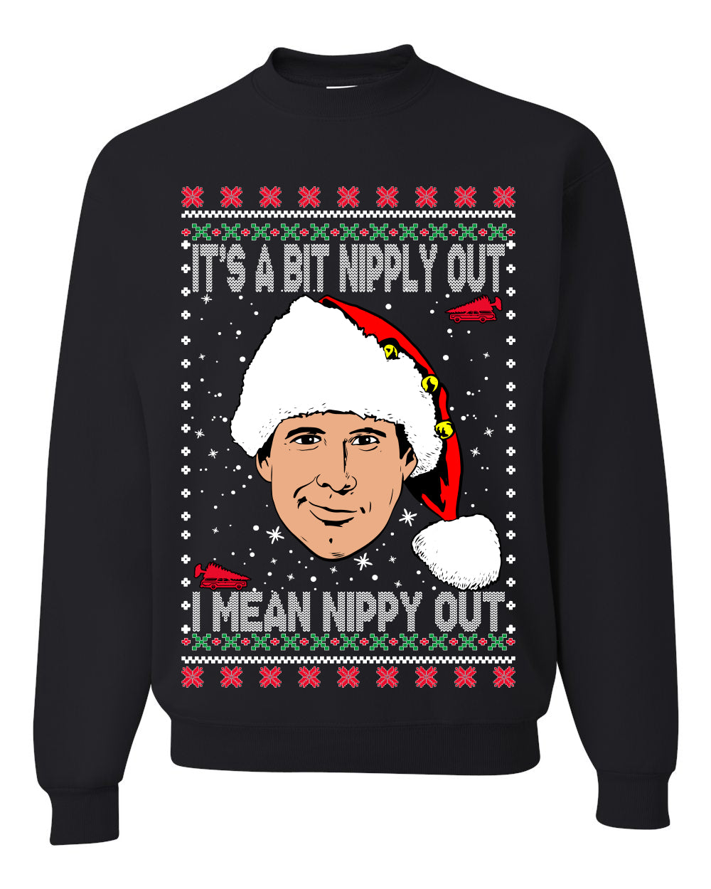 Clark Grizwald It’s A Bit Nipply Out Merry Ugly Christmas Sweater- Best Christmas Gifts 2023