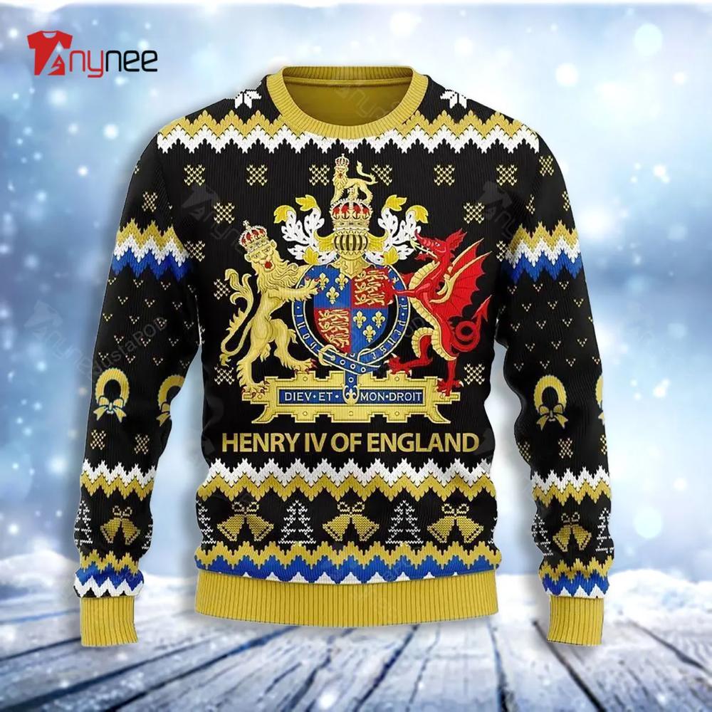 Coat Of Arms Henry Iv Ugly Christmas Sweater- Best Christmas Gifts 2023