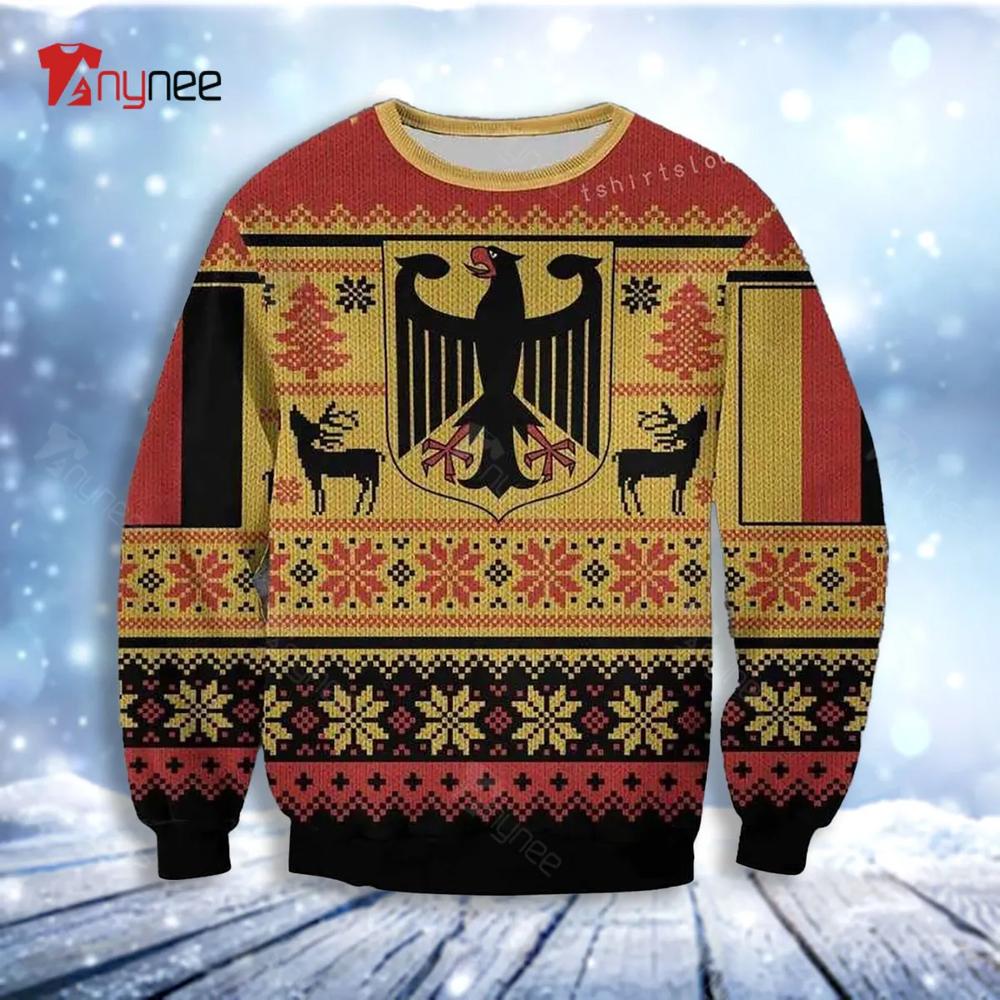 Coat Of Arms Of Germany Ugly Christmas Sweater- Best Christmas Gifts 2023