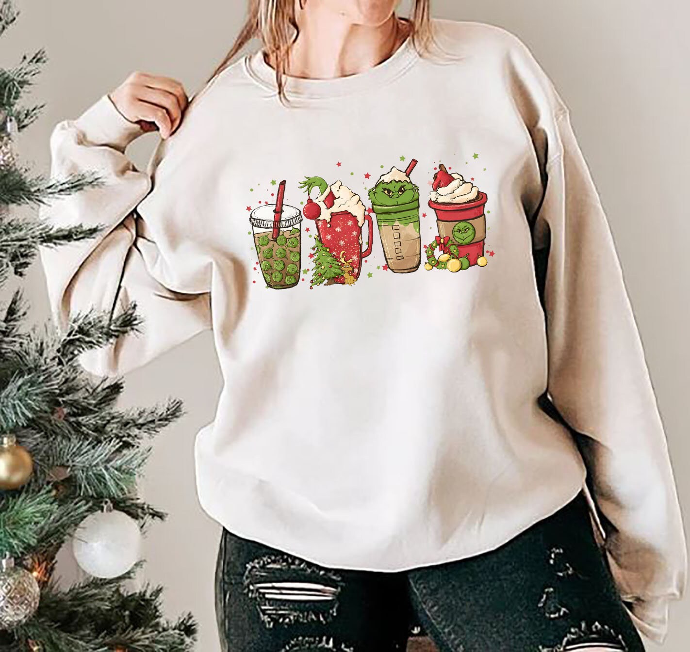 Coffee Latte Christmas Sweatshirt