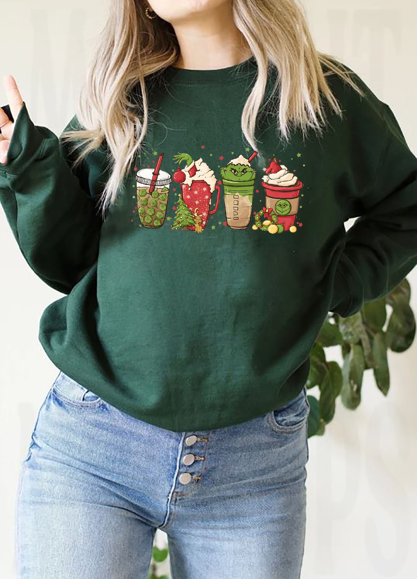 Coffee Latte Christmas Sweatshirt