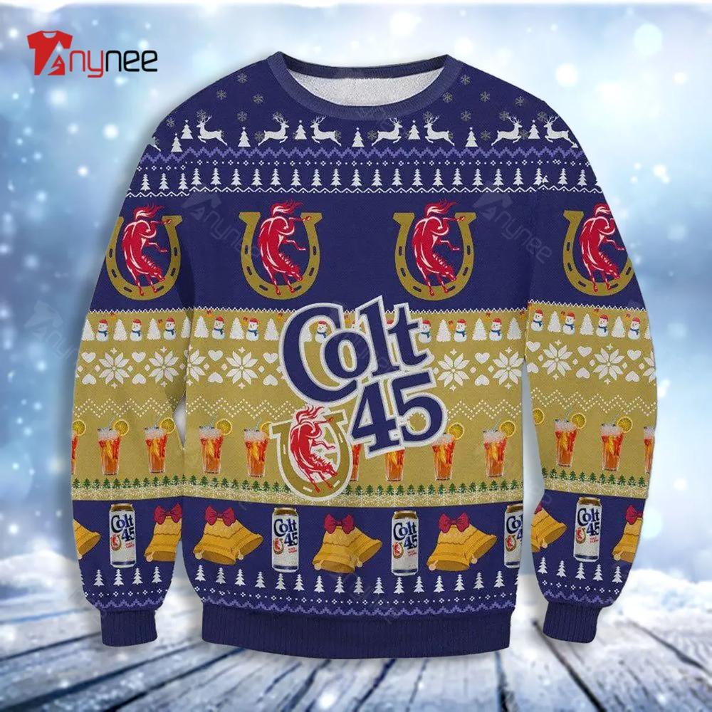 Colt 45 Malt Liquor Ugly Christmas Sweater- Best Christmas Gifts 2023