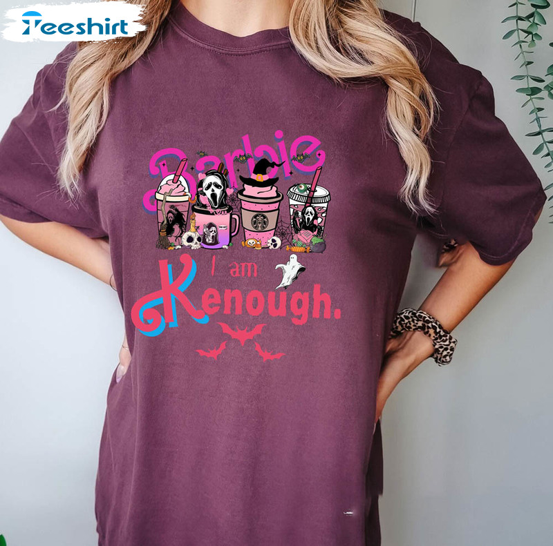 Comfort Colors I Am Kenough Shirt, Halloween Barbi Funny Crewneck Unisex Hoodie