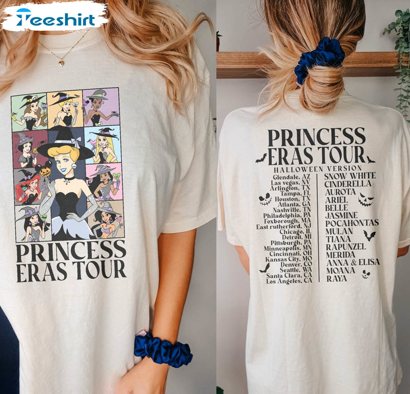 Comfort Princess Eras Tour Shirt, Halloween Midnights Long Sleeve Crewneck