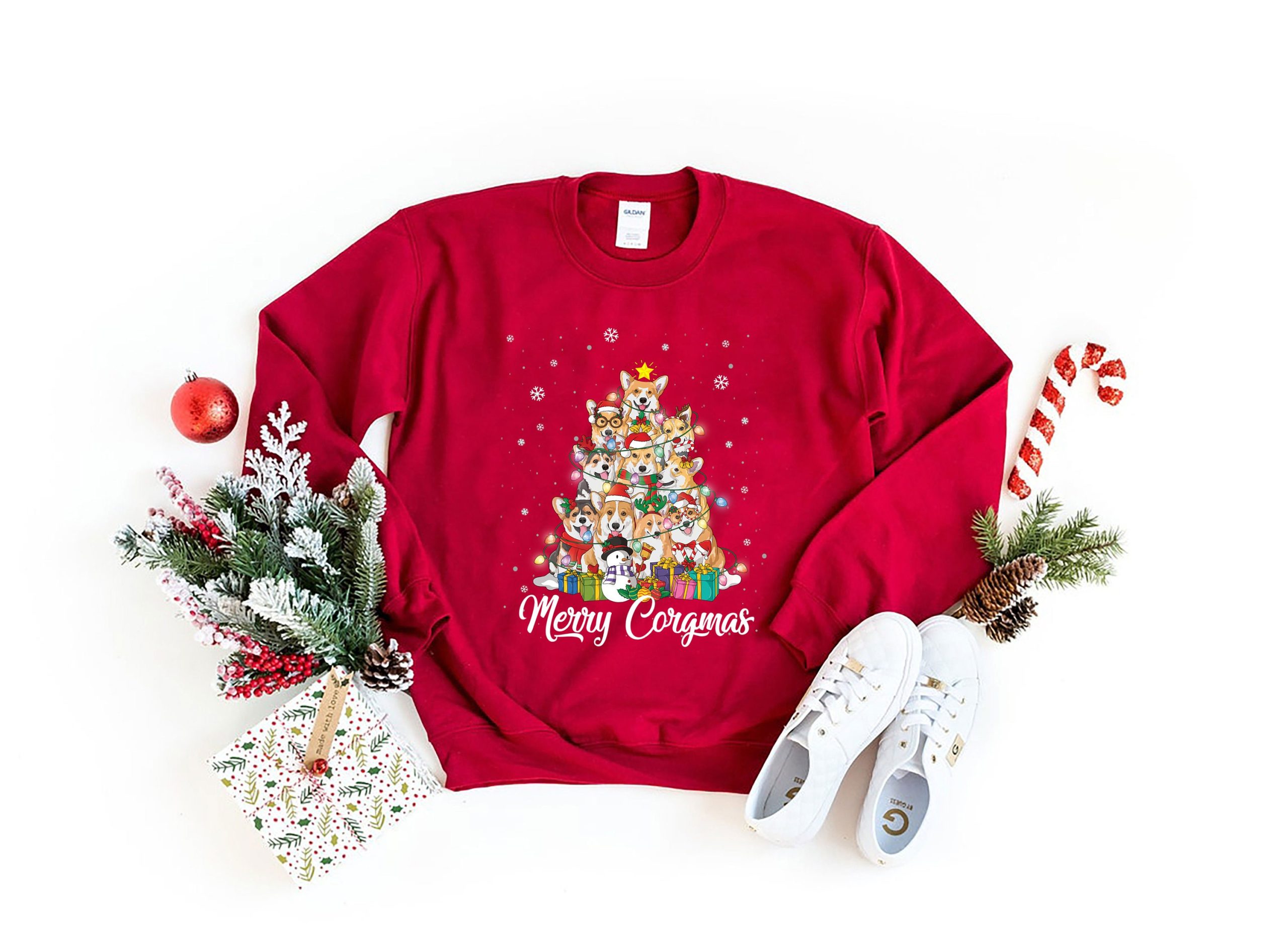 Corgi Christmas Tree Sweatshirt