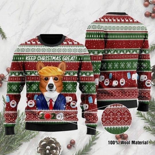 Corgi Dog Keep Christmas Great 2020 Ugly Christmas Sweater | For Men & Women | Adult | US1166- Best Christmas Gifts 2023