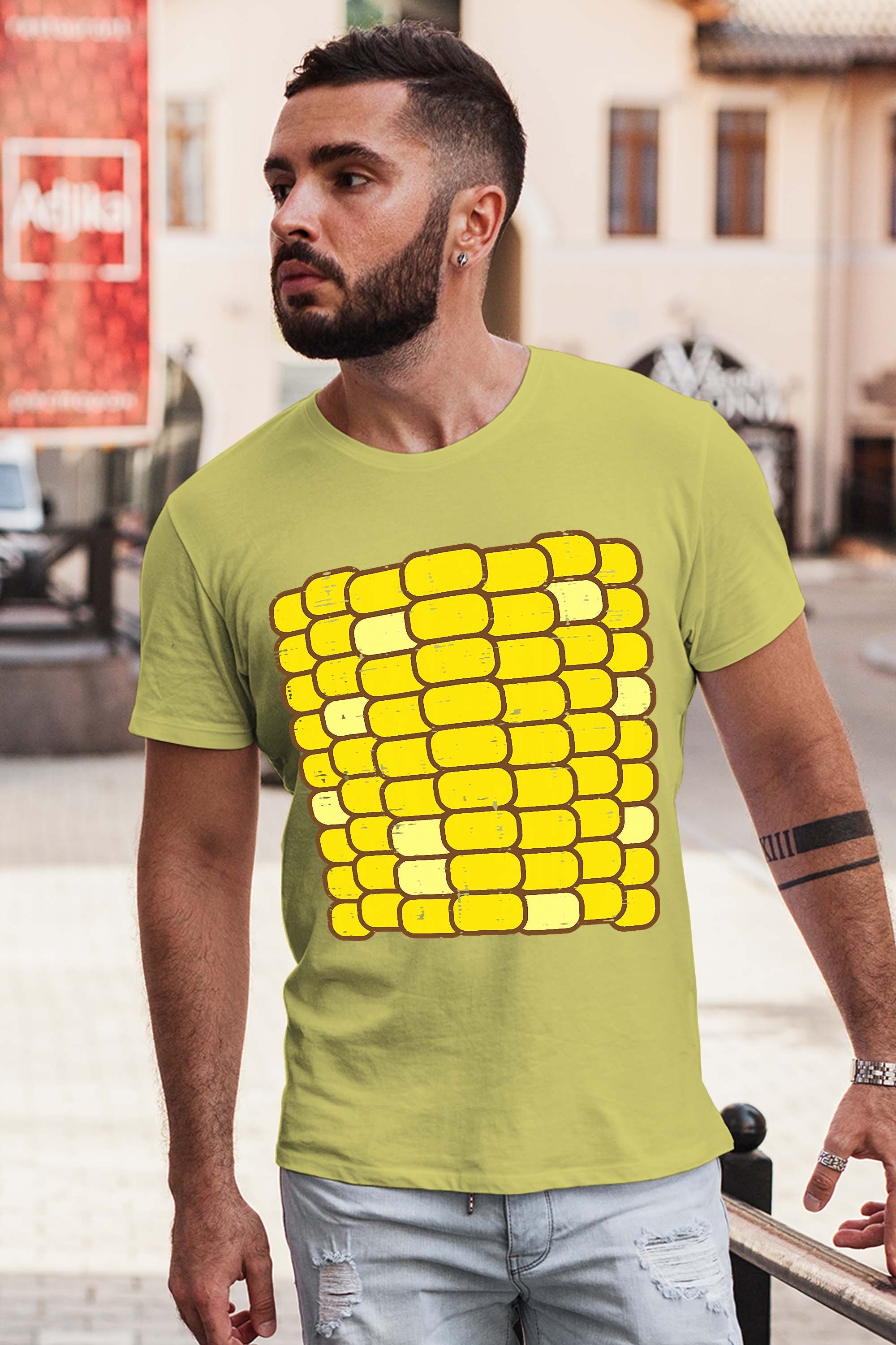 Corn Halloween Costume Funny Foodie Farmer Men Women Kids T-Shirt