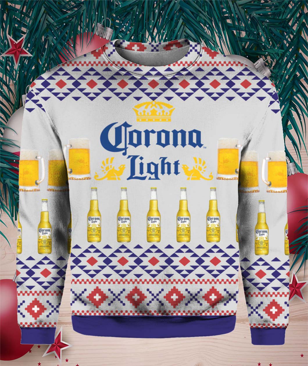 Corona Light Beer 3D Print Ugly Christmas Sweater shirt- Best Christmas Gifts 2023