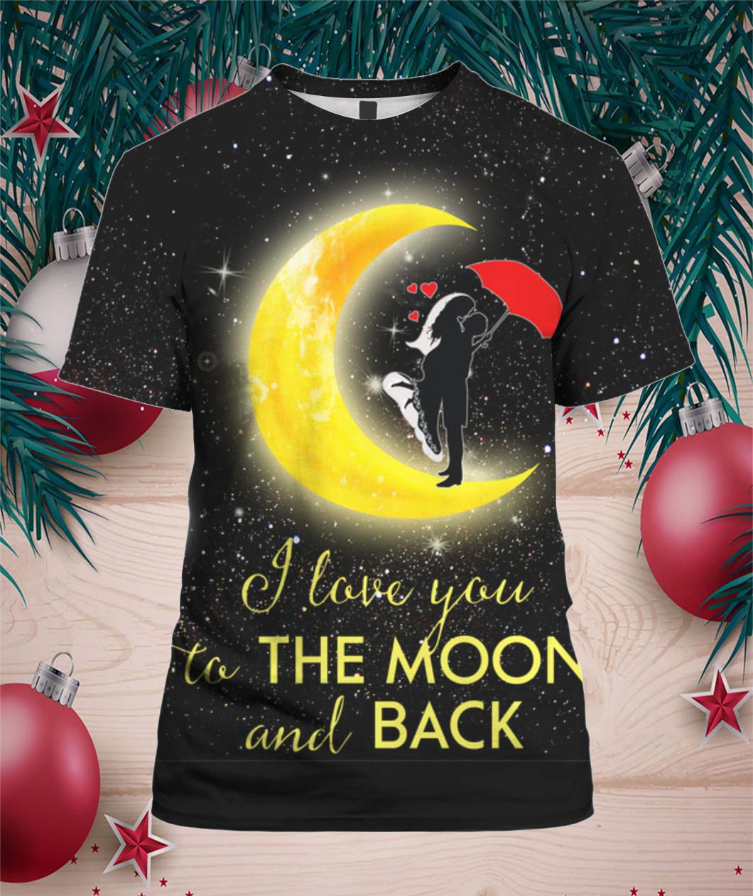 Couple I Love You To The Moon And Back 3D Sweater Hoodie shirt- Best Christmas Gifts 2023