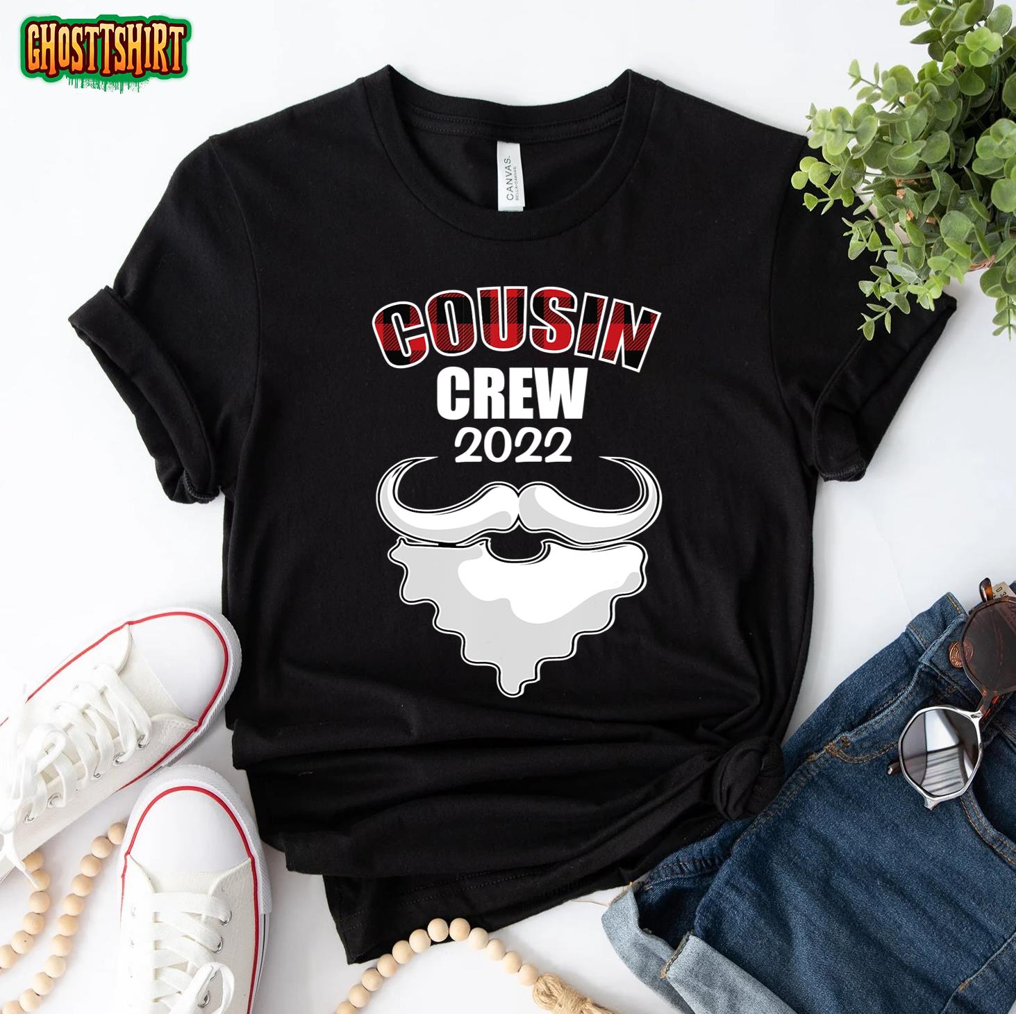 Cousin Crew Christmas 2022 Family Matching Santa Elf Xmas T-Shirt