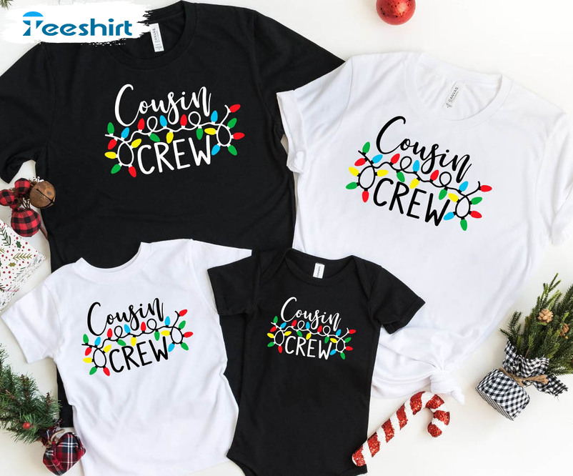 Cousin Crew Christmas Shirt, Christmas Lights Unisex Hoodie Tee Tops