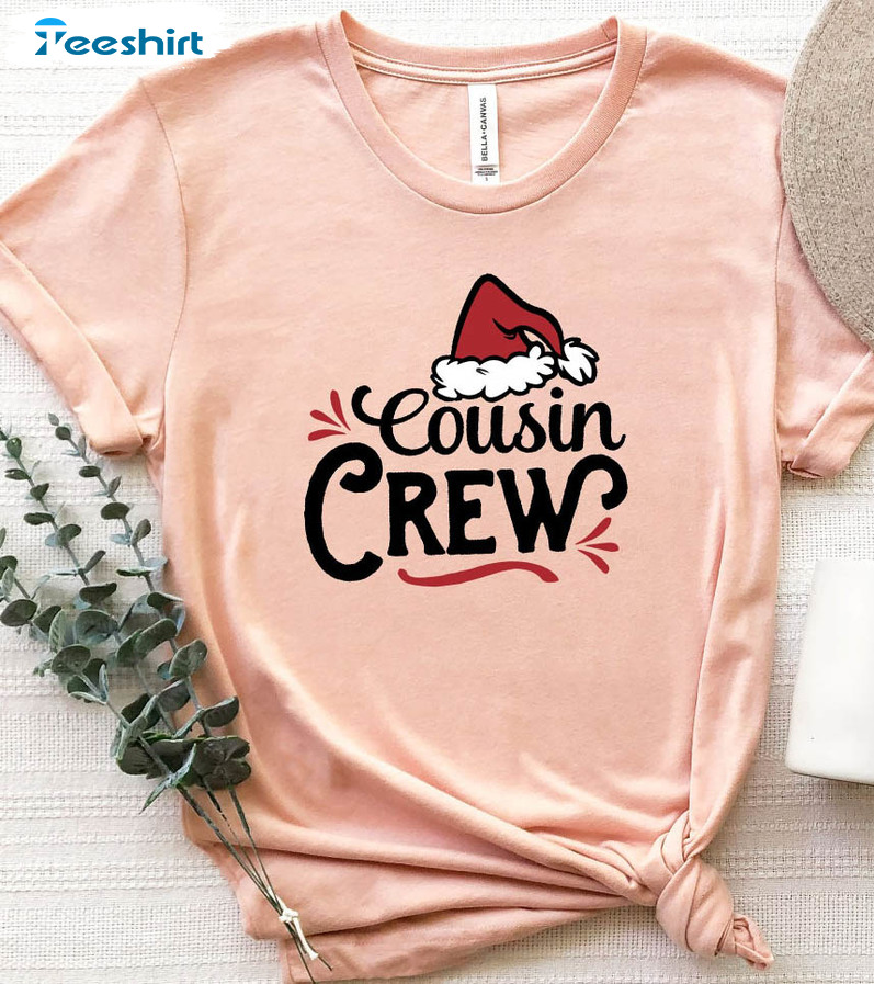 Cousin Crew Christmas Sweatshirt, Family Matching Short Sleeve Tee Tops