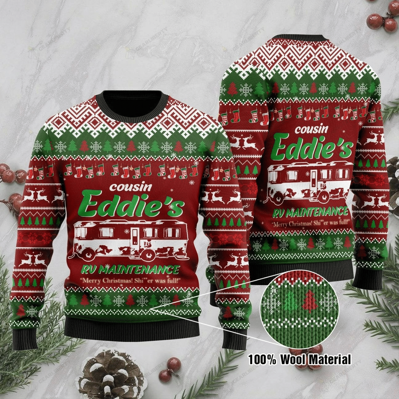 Cousin Eddie’s Ugly Christmas Sweater | For Men & Women | Adult | US1170- Best Christmas Gifts 2023