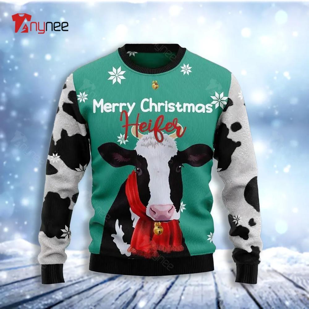 Cow Merry Christmas Heifer Ugly Christmas Sweater- Best Christmas Gifts 2023