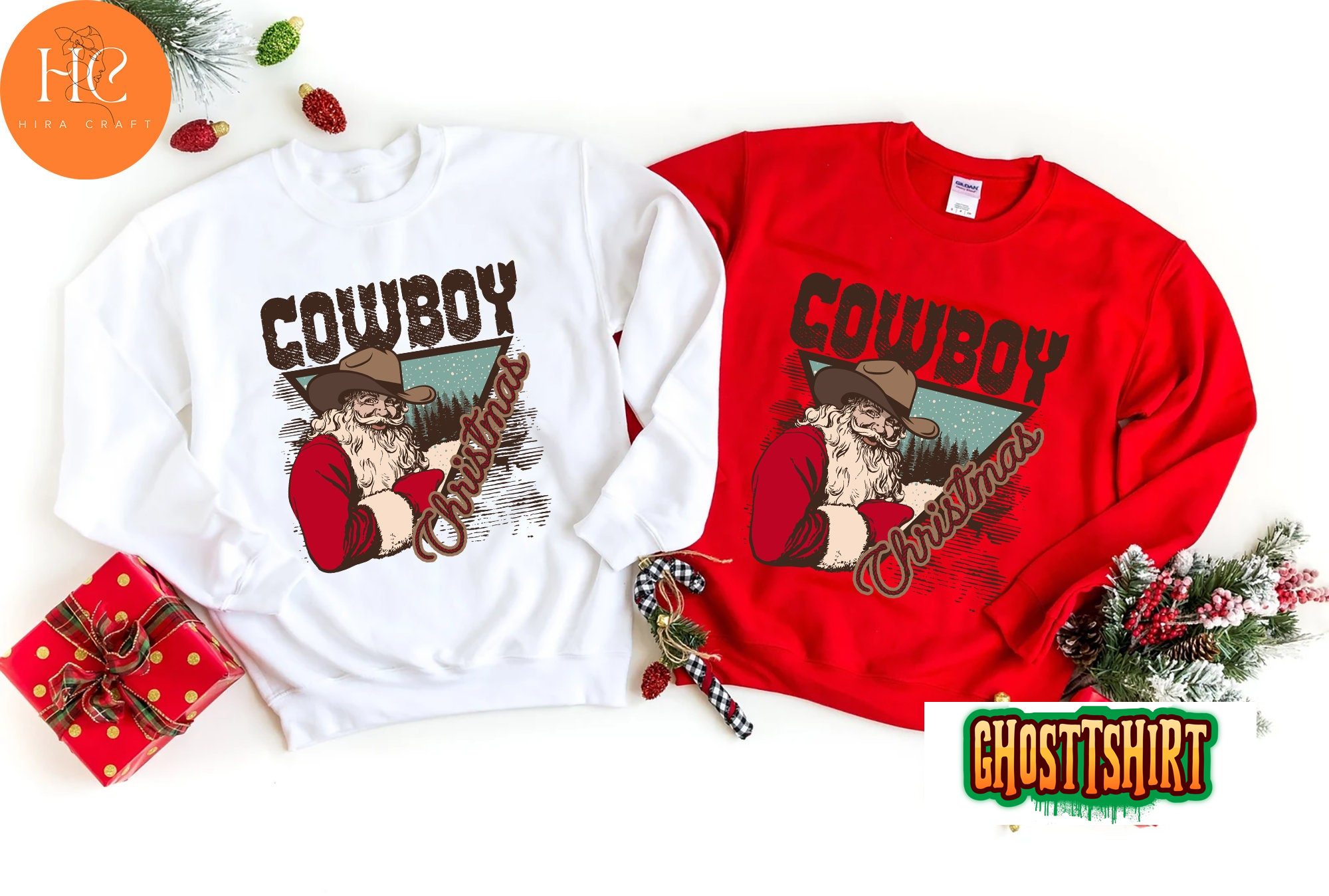 Cowboy Christmas Family Sweatshirt