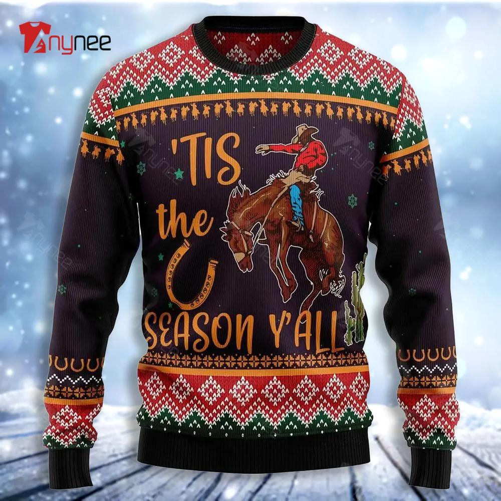 Cowboy Season Ugly Christmas Sweater- Best Christmas Gifts 2023