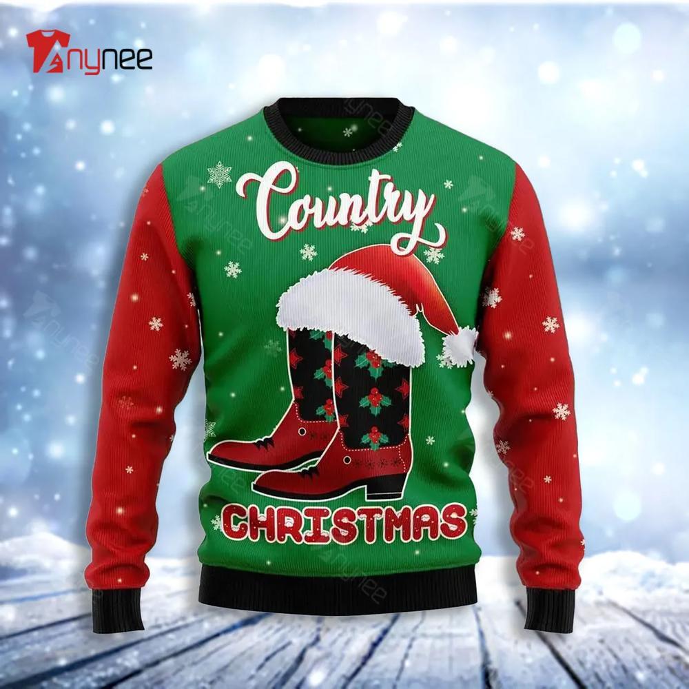 Cowgirl Country Christmas Ugly Christmas Sweater- Best Christmas Gifts 2023