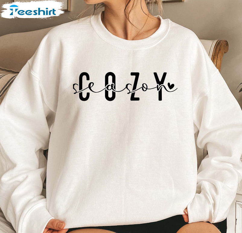 Cozy Season Vintage Shirt, Merry Christmas Short Sleeve Crewneck