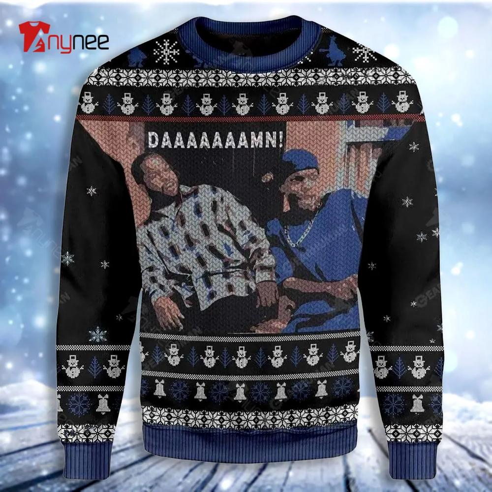 Craig And Smokey Friday Damn For Meme Lovers Ugly Christmas Sweater- Best Christmas Gifts 2023