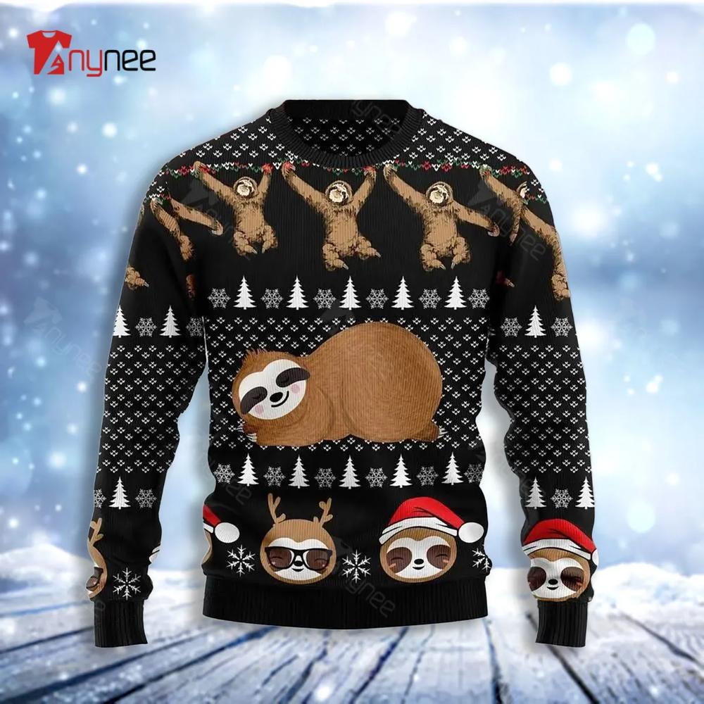 Crazy Sloth Ugly Christmas Sweater- Best Christmas Gifts 2023