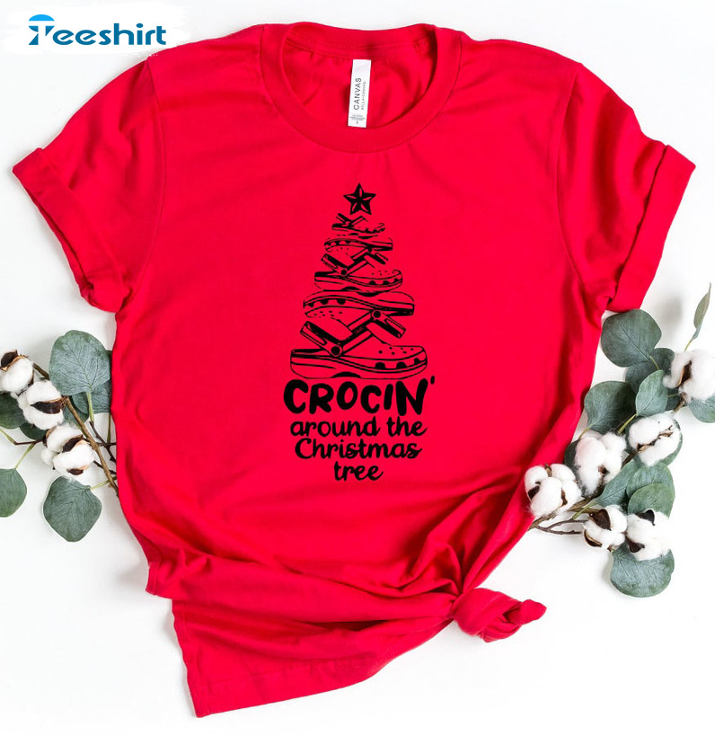 Crocin Around The Christmas Tree Shirt, Funny Christmas Tee Tops Hoodie