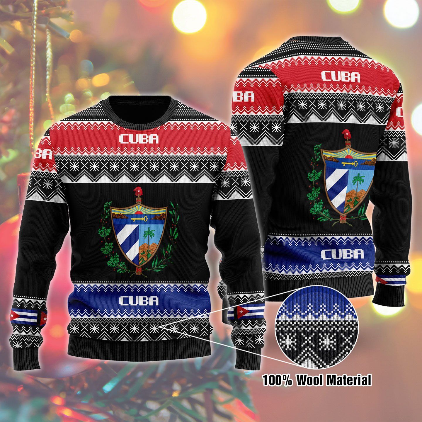 Cuba Ugly Christmas Sweater | For Men & Women | Adult | US1654- Best Christmas Gifts 2023