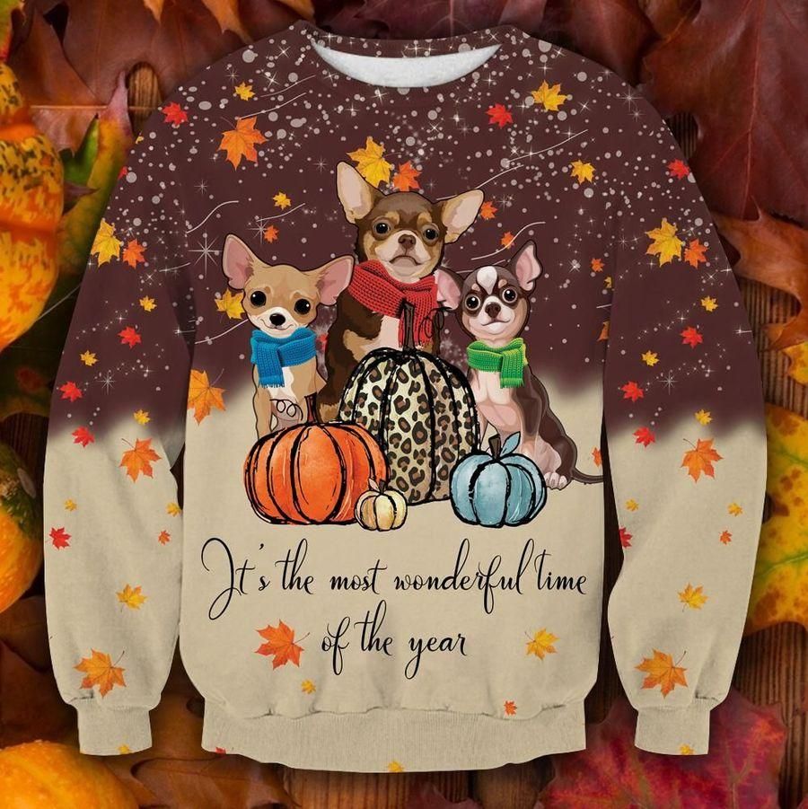 Cute Chihuahua Thanksgiving Ugly Christmas Sweater | For Men & Women- Best Christmas Gifts 2023