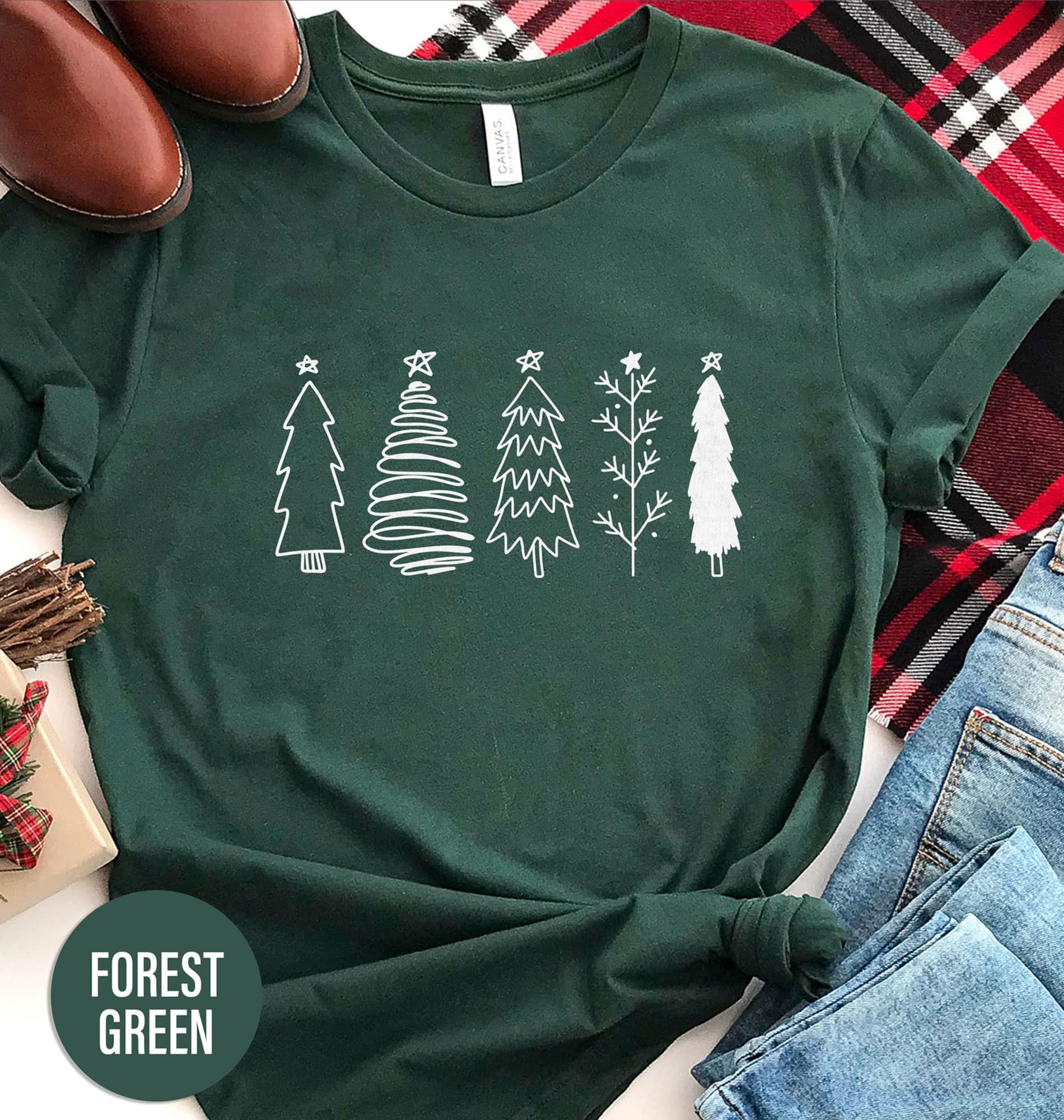 Cute Christmas Trees Holiday Shirt