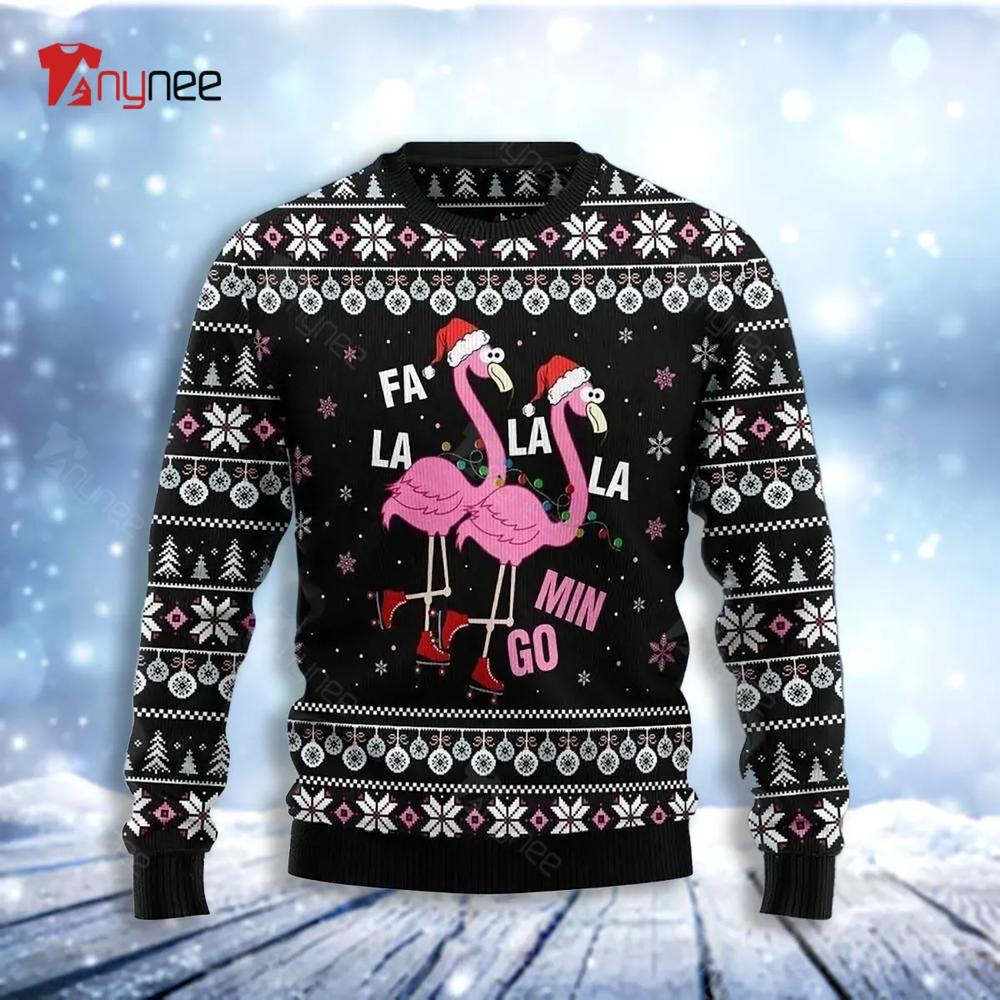 Cute Flamingo Christmas Ugly Christmas Sweater- Best Christmas Gifts 2023