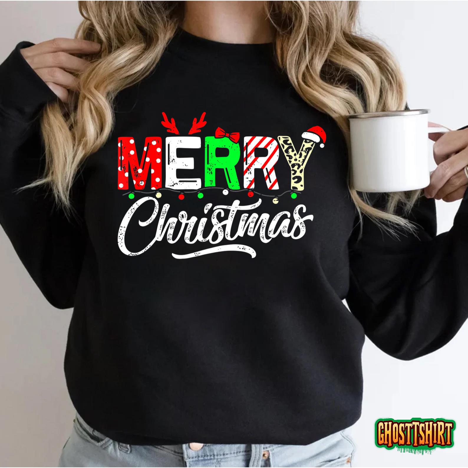 Cute Merry Christmas Matching Family Christmas For Men Women Sweatshirt