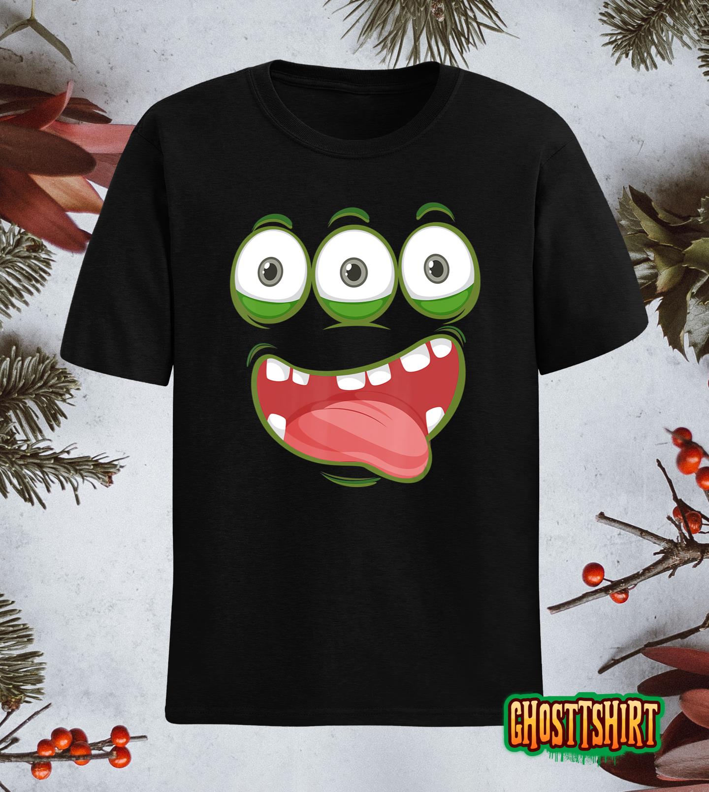 Cute Monster Face Halloween Costume Gift Tee T-Shirt T-Shirt